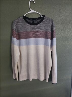 Daniel Cremieux Crewneck Sweater in Cream, Light Blue & Maroon
